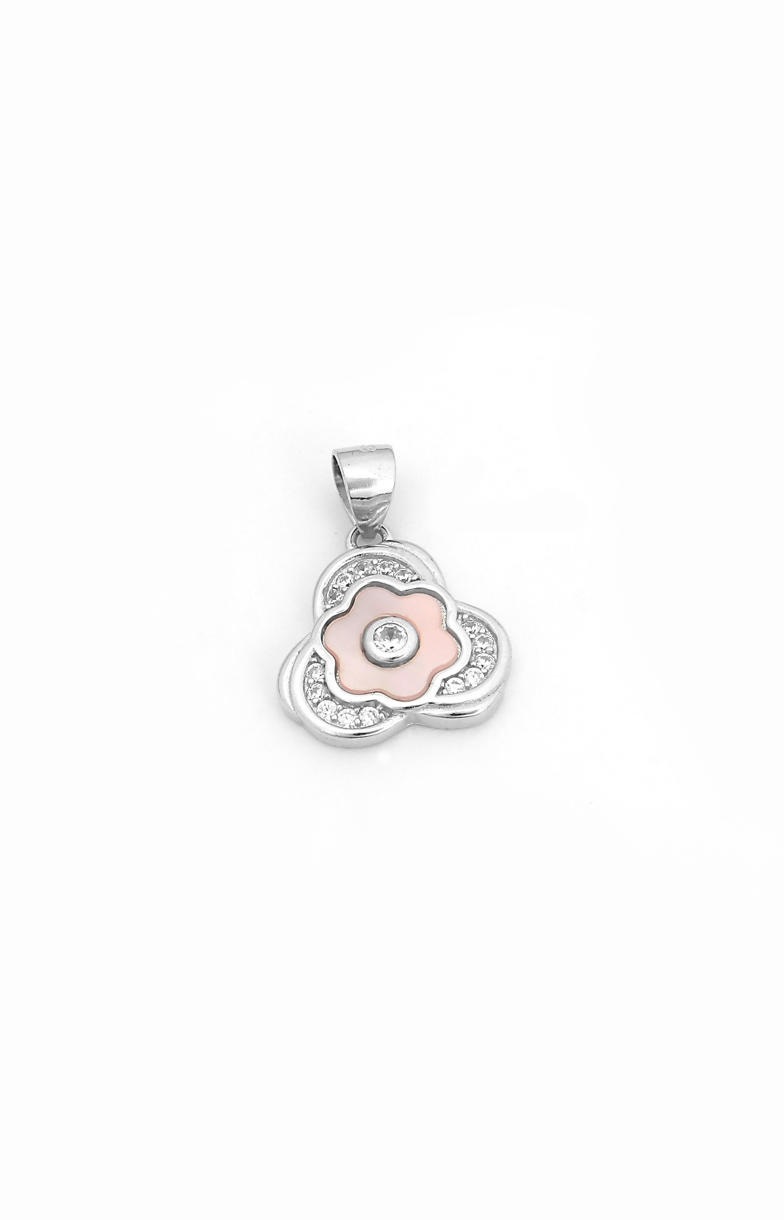 Silver Blush Bloom Silver Pendant
