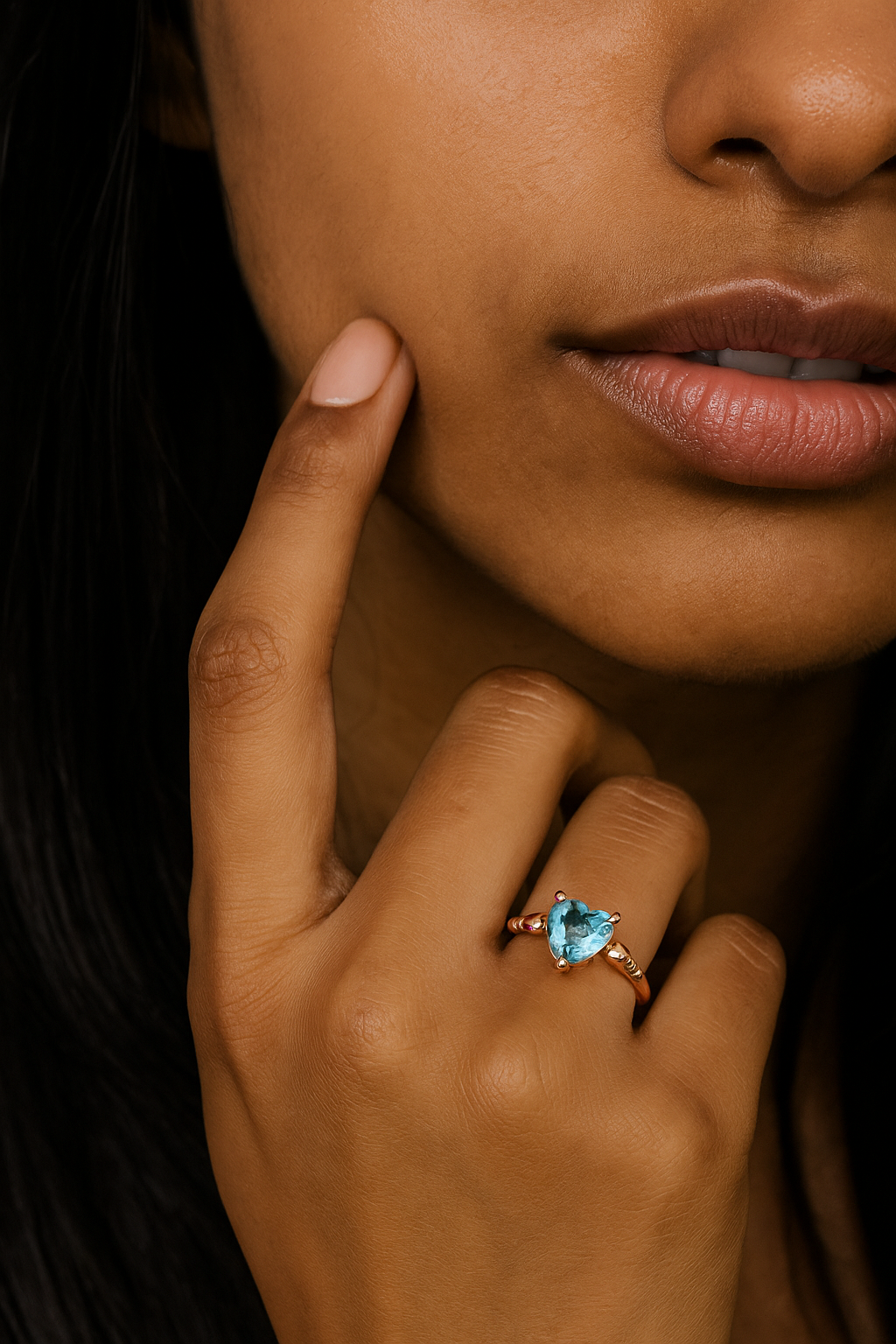 Frosted Mint Love Ring