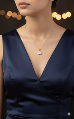 Silver Blush Bloom Silver Pendant