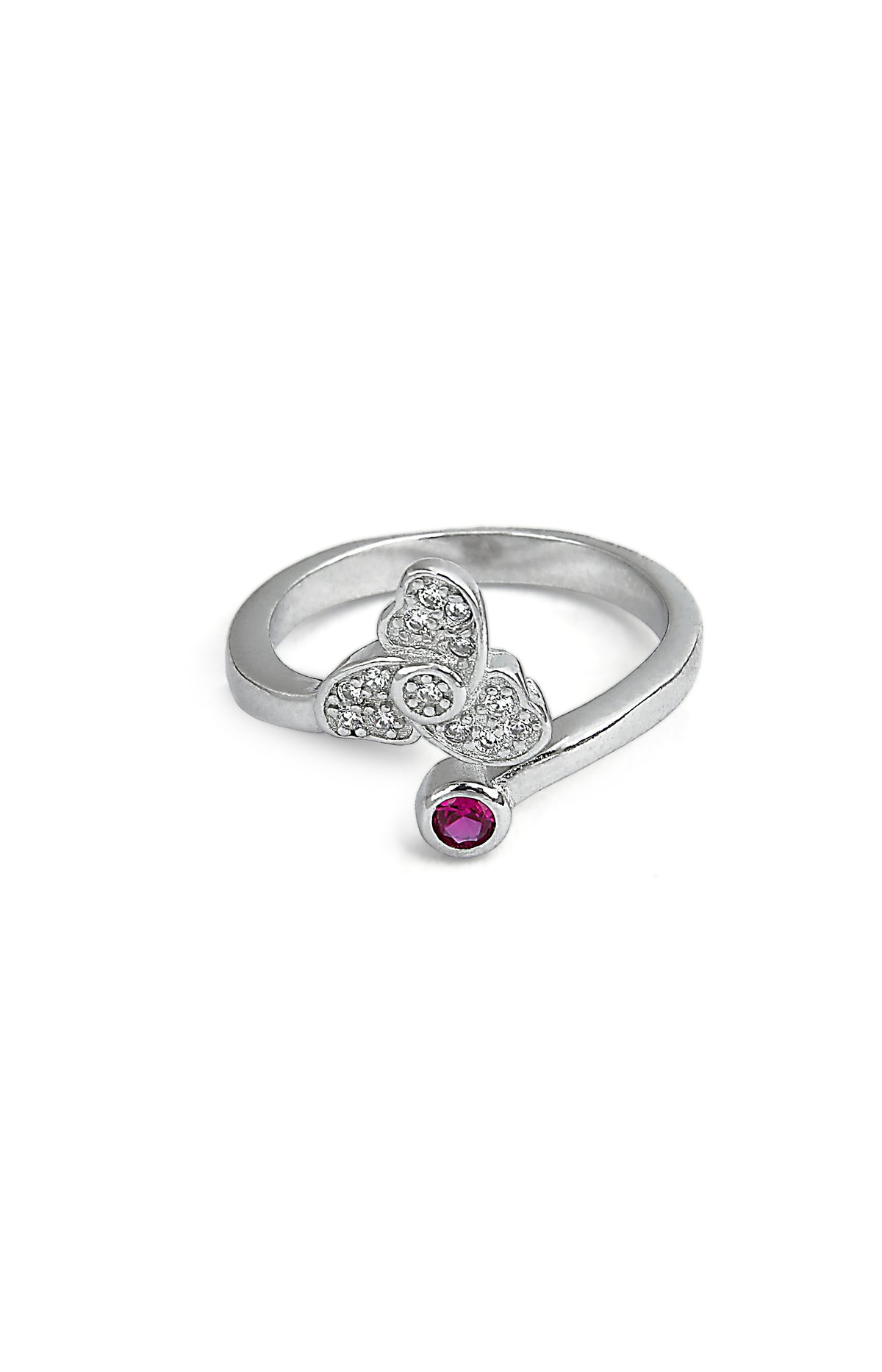 Trio Bloom Ruby Ring