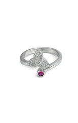Trio Bloom Ruby Ring