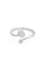 Silver Blossom Bud Open Ring