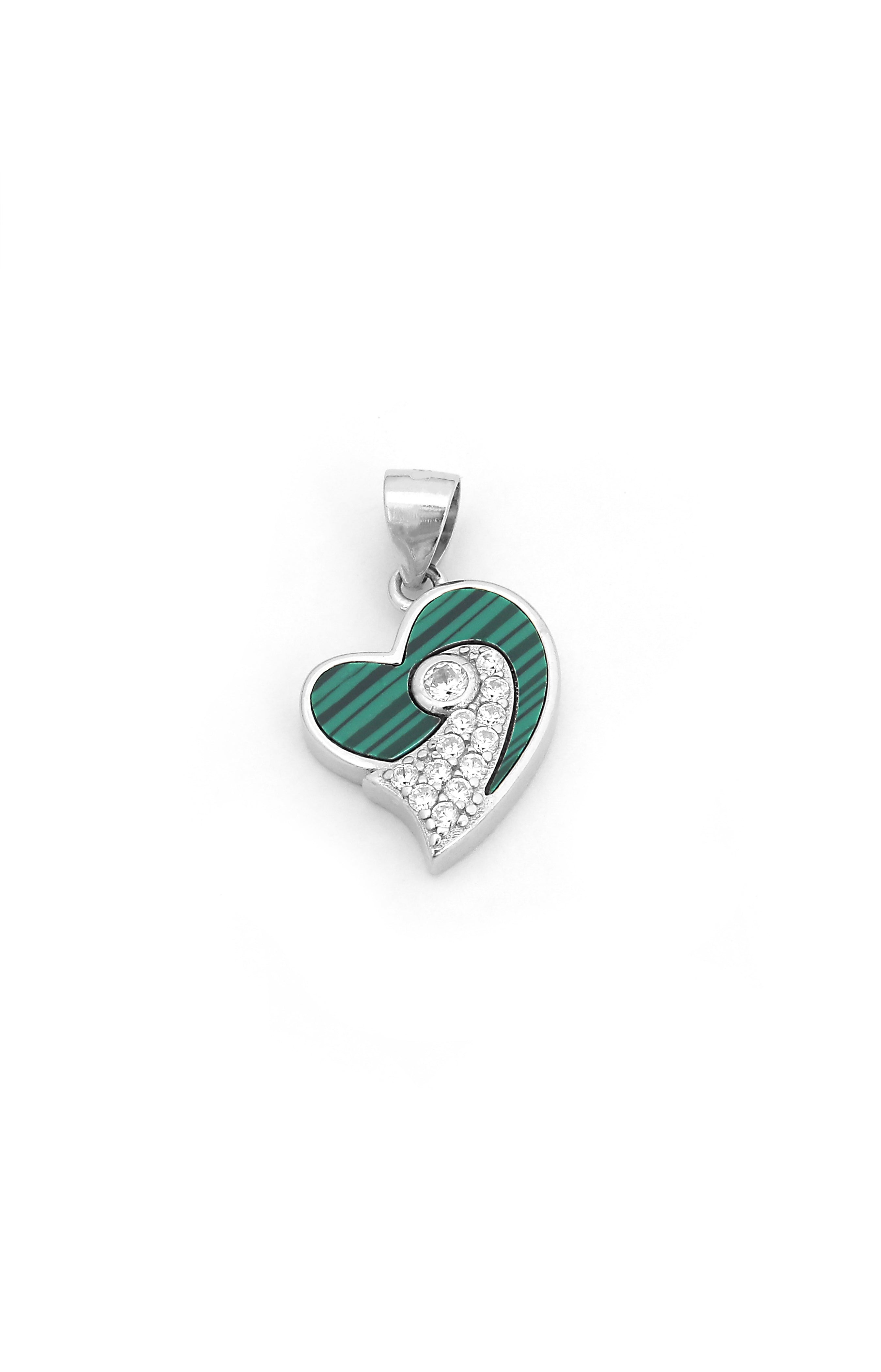 Silver MOP Glow Heart Pendant