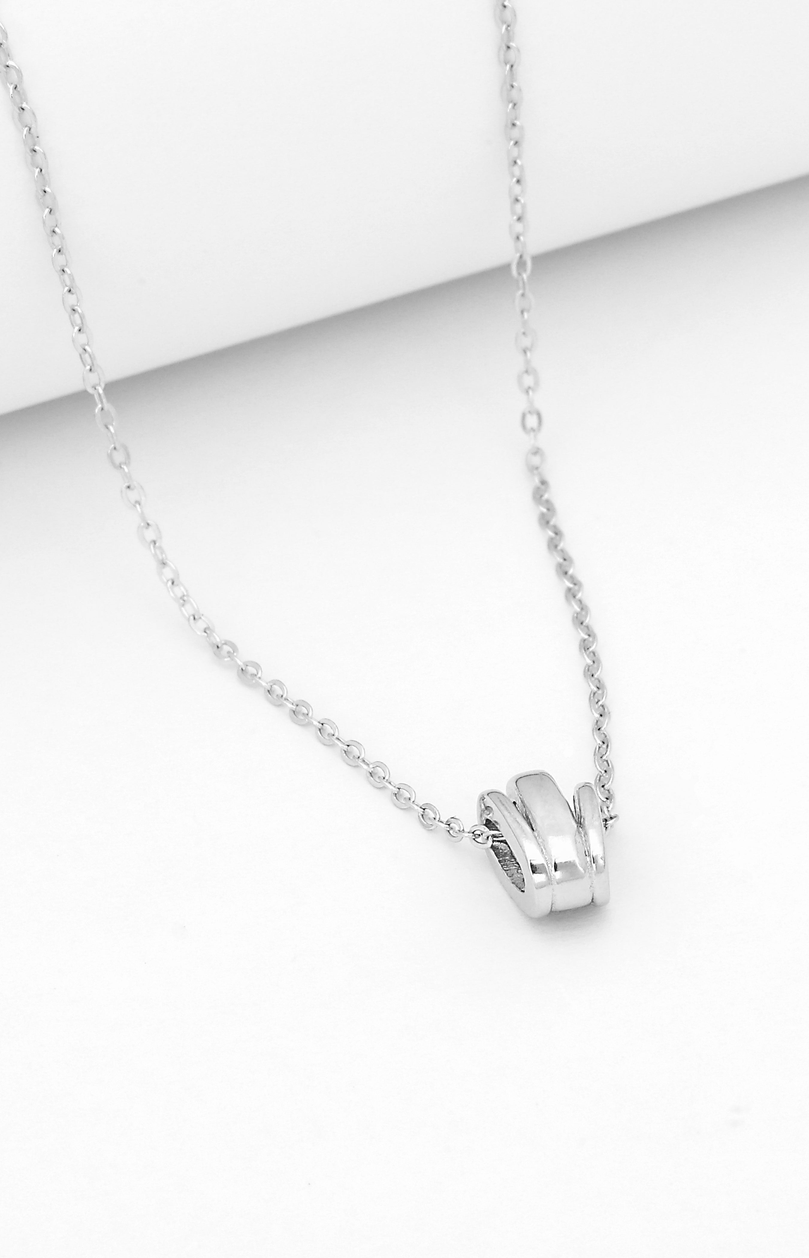 Silver Eterna Band Pendant Necklace
