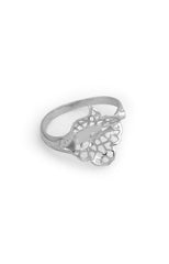 Silver Cutwork Floral Ring