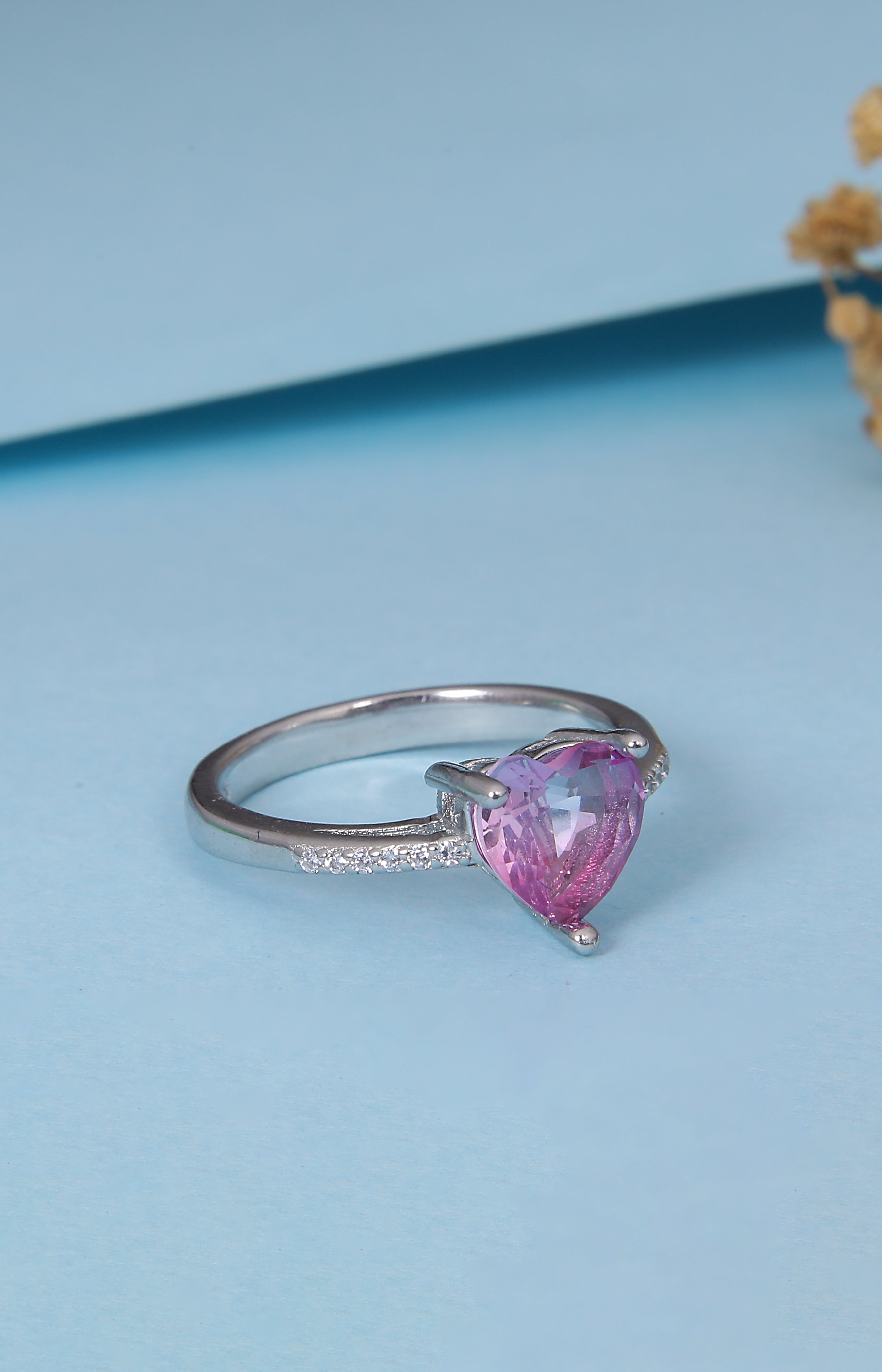 SilverDew Heart Ring