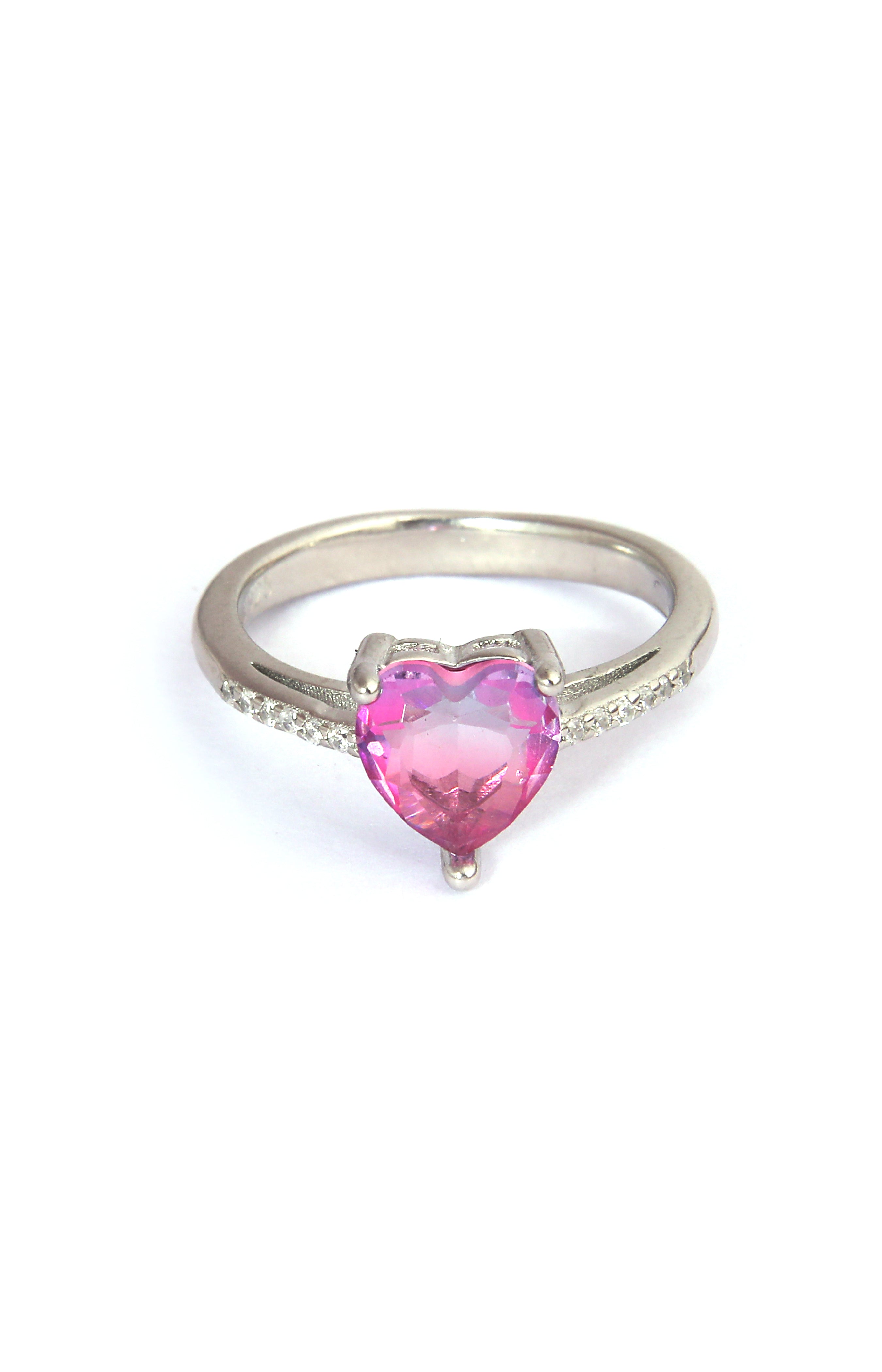SilverDew Heart Ring
