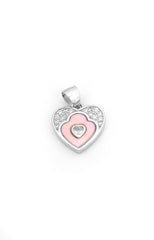 Silver Blush Embrace Heart Pendant