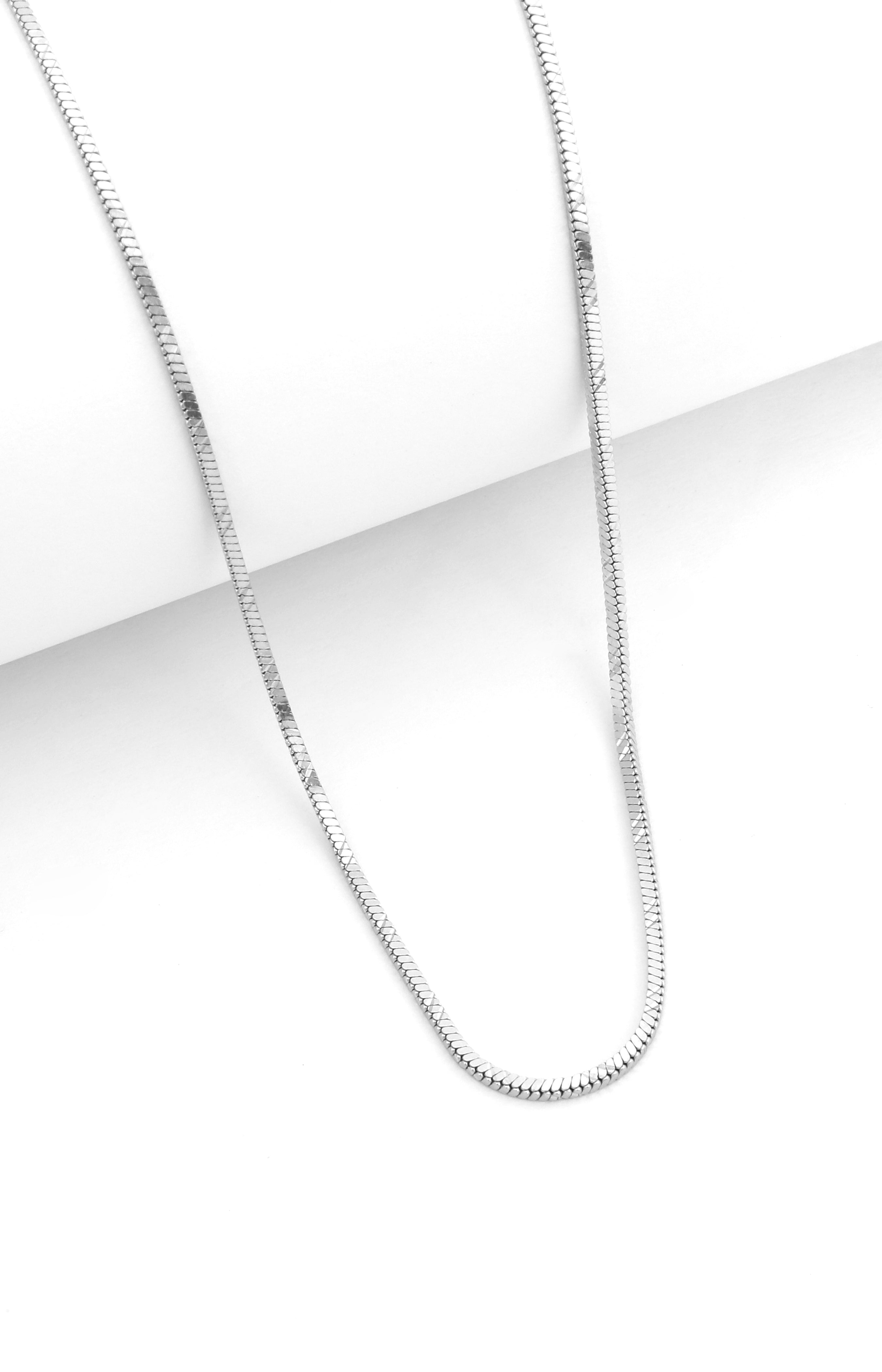 Silver Sleek Herringbone Chain