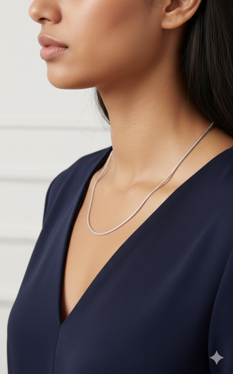 Silver Serene Snake Chain