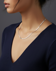 Silver Flat Snake Chain