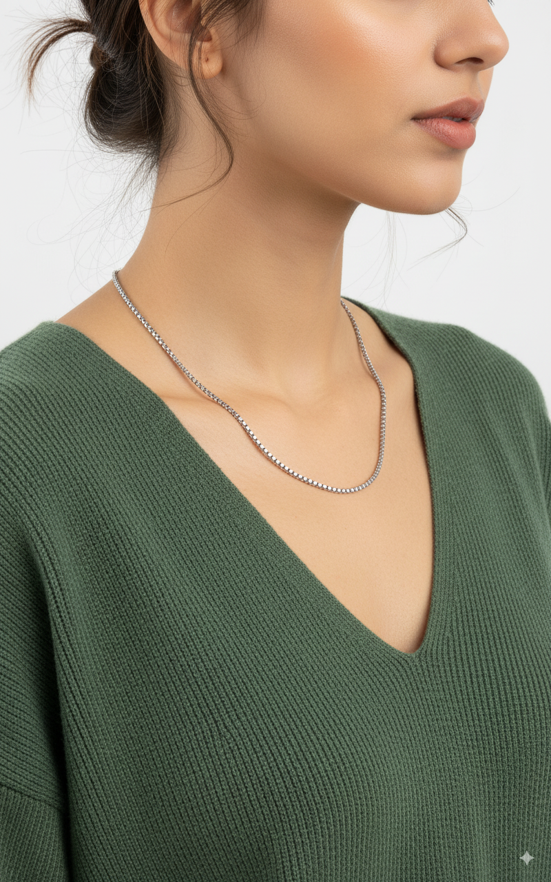 Silver Box Link Chain