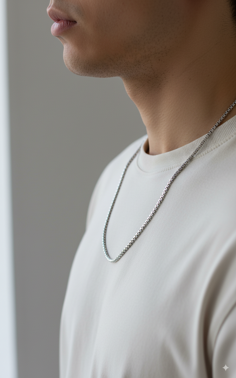 Silver Box Link Chain