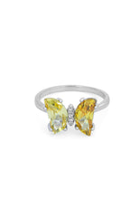 Golden Gleam Butterfly Ring