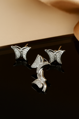 Fluttering Grace Silver Pendant Set