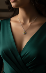 Silver Sunny Bloom Pendant Necklace