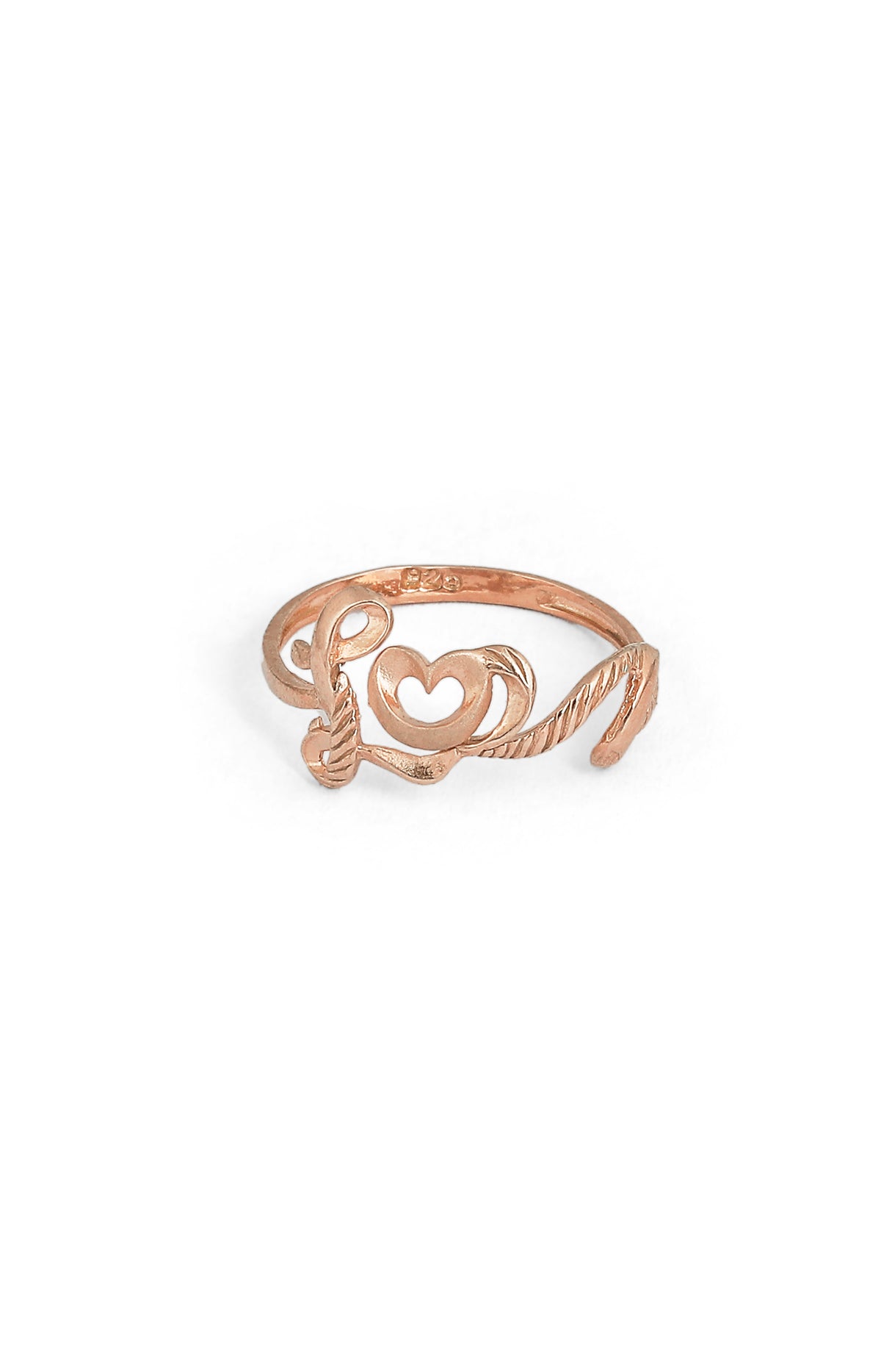 Rose Gold "Love" Script Ring