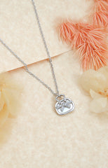 Silver Bow Charm Pendant Necklace