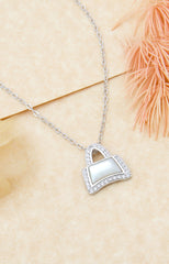 Silver Chic Bag Pendant Necklace