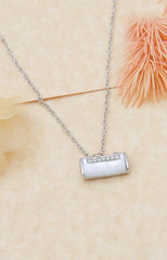 Silver Sleek Bar Pendant Necklace
