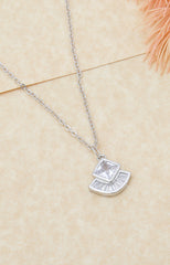 Silver Radiant Square Pendant Necklace