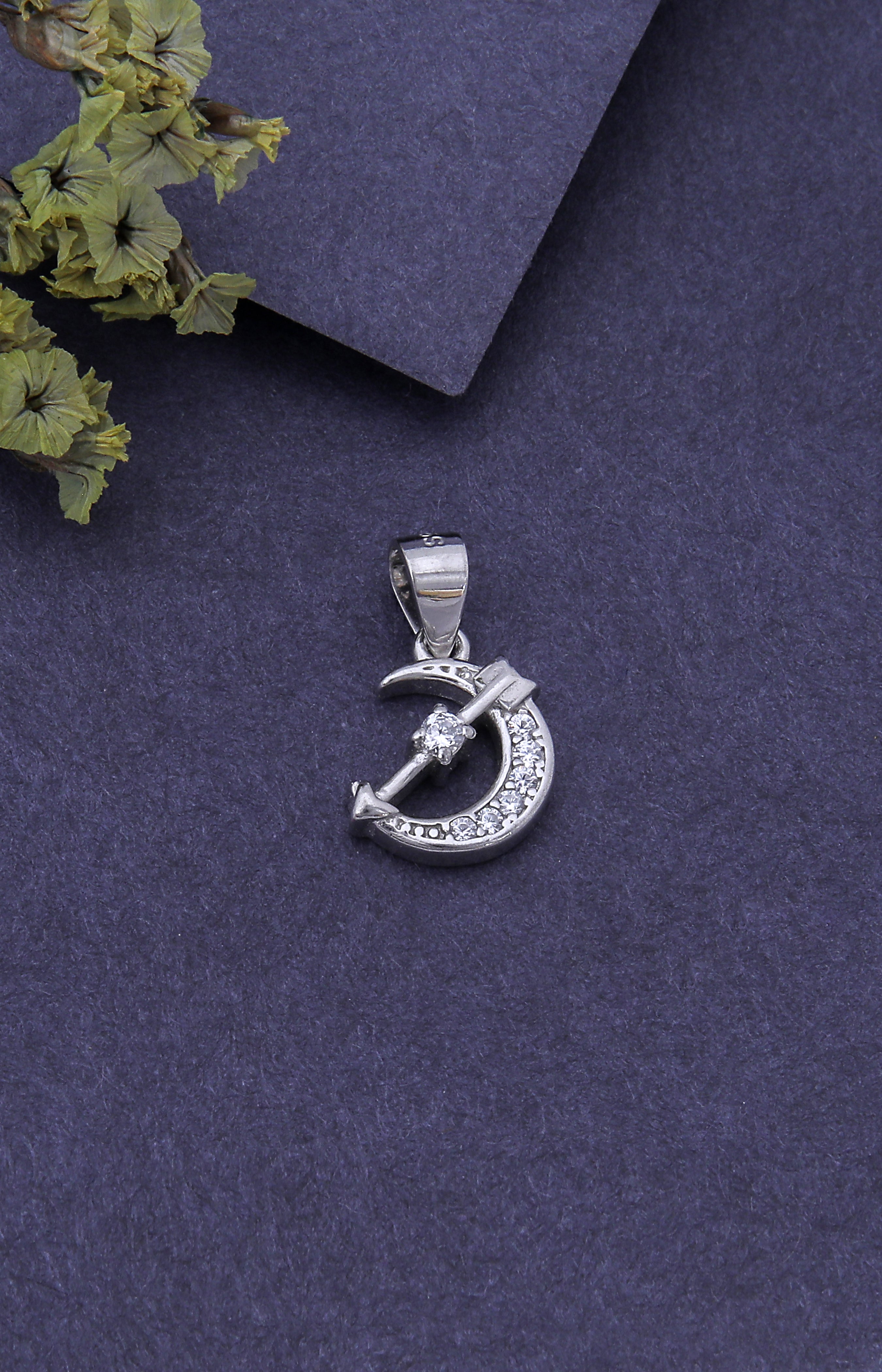 Silver Moon & Arrow Pendant