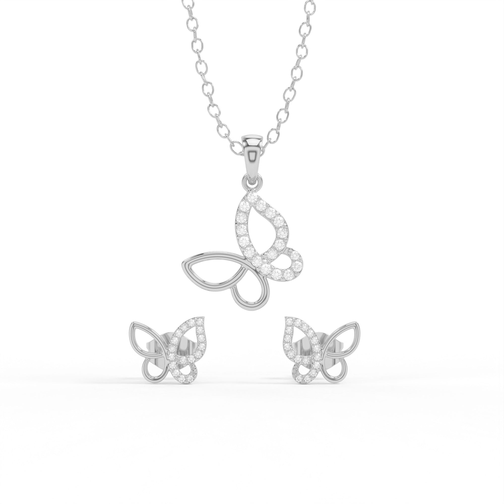 Flutter Grace Pendant Earring Set